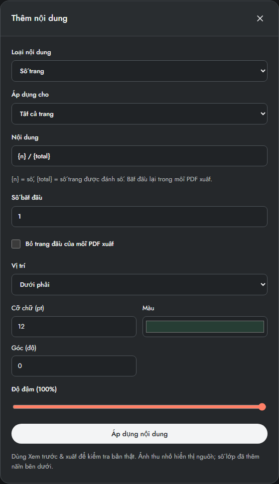 Không gian chỉnh sửa PDF Studio
